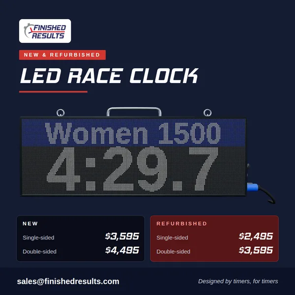 LED Race Clock, new and refurbished, from $2,495